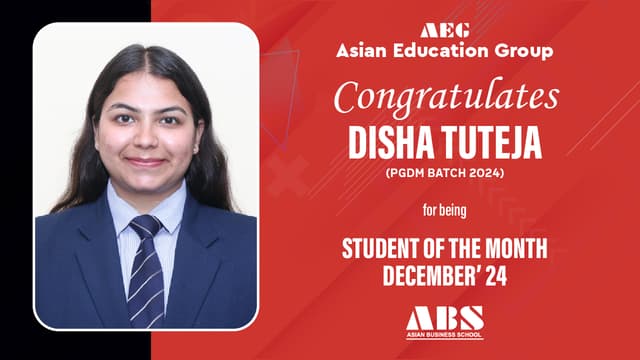 Student Of The Month Batch 2024 | Dec 2024